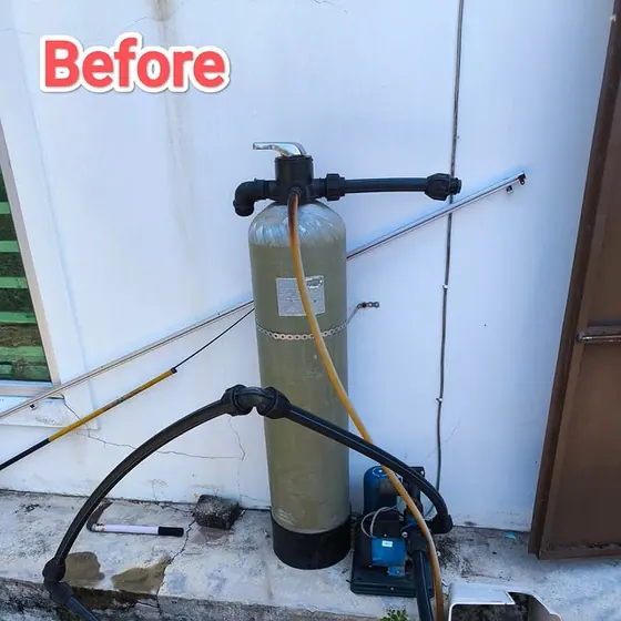 Outdoor filter condition before service
