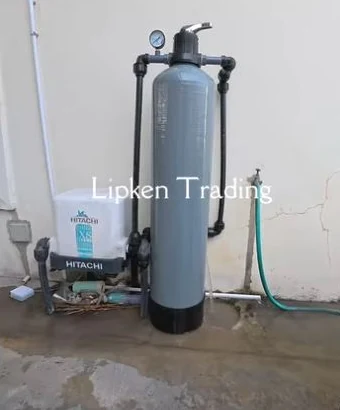 A real filter, pump and pipe layout at a property.
